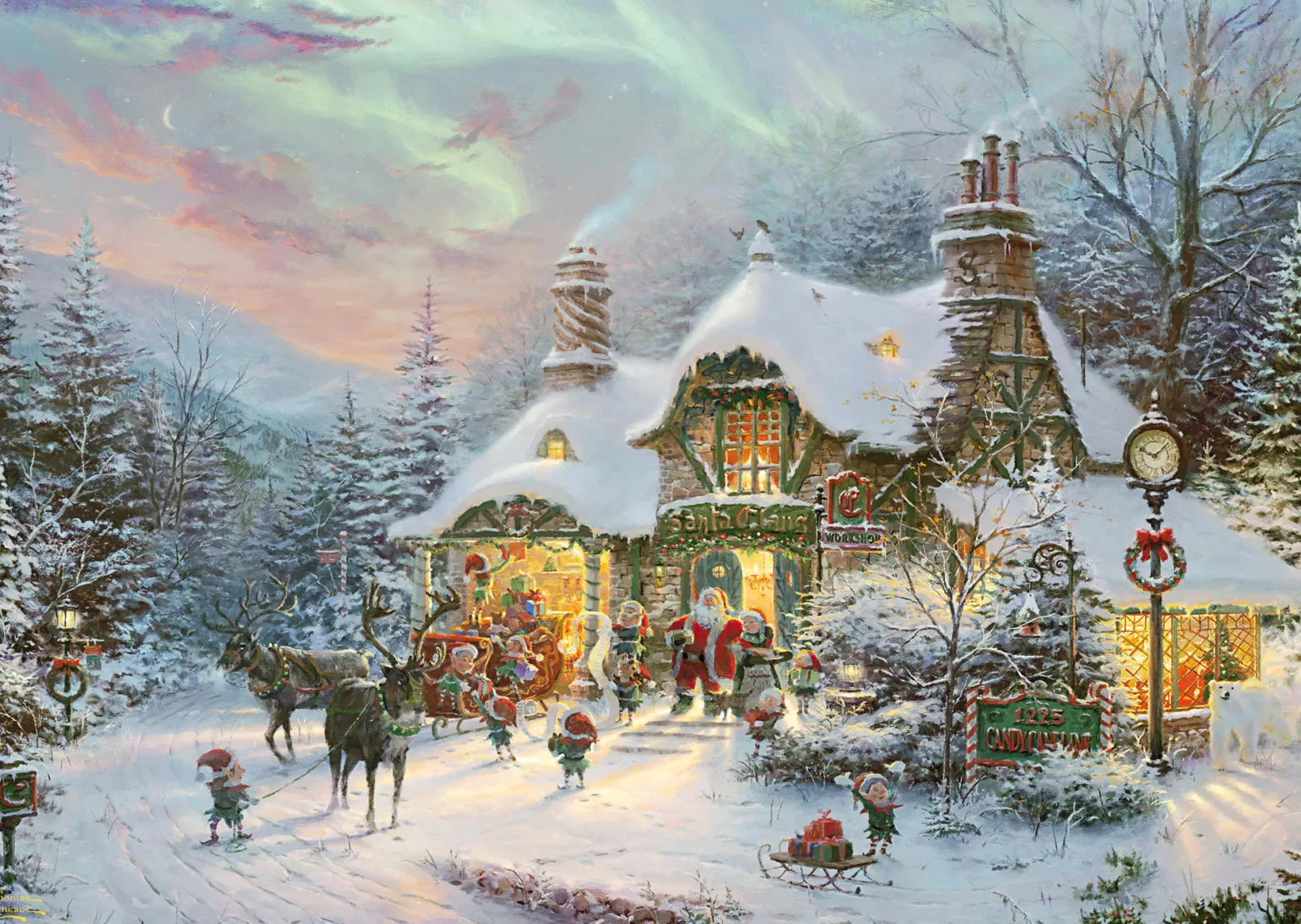 PQ Puzzle 1000 el. THOMAS KINKADE Wieczór u Świętego Mikołaja