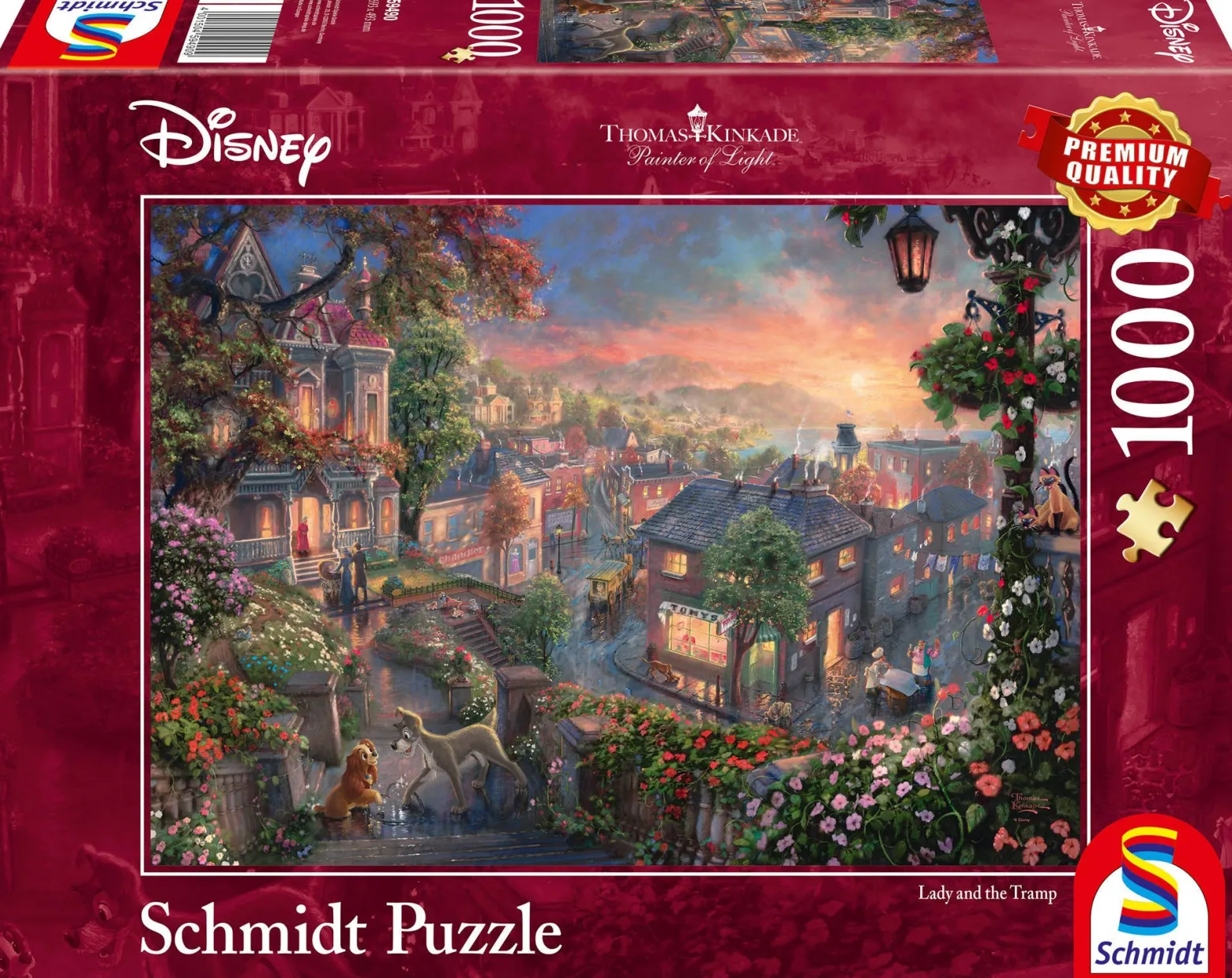 PQ Puzzle 1000 el. THOMAS KINKADE Zakochany kundel (Disney)