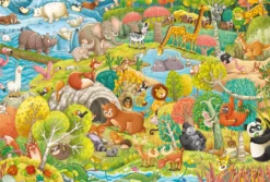 PQ Puzzle 100 el. Wszędzie zwierzęta!