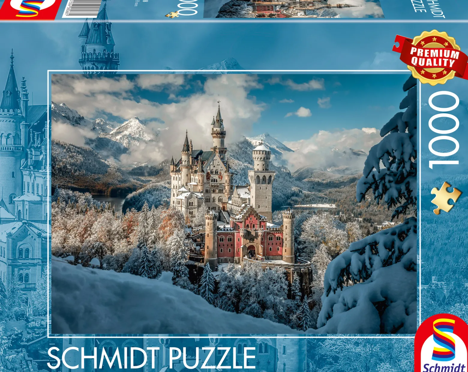 PQ Puzzle 1000 el. Zamek Neuschwanstein zimą / Niemcy