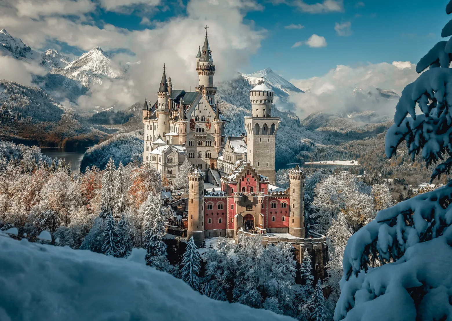 PQ Puzzle 1000 el. Zamek Neuschwanstein zimą / Niemcy