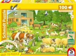 PQ Puzzle 100 el. Zwierzęta na farmie
