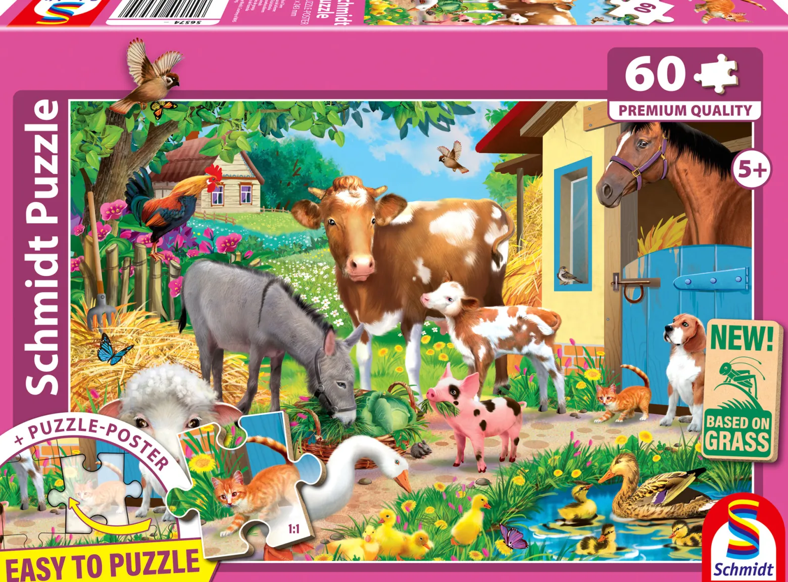PQ Puzzle 60 el. Zwierzęta na farmie