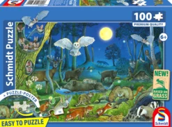 PQ Puzzle 100 el. Zwierzęta w lesie