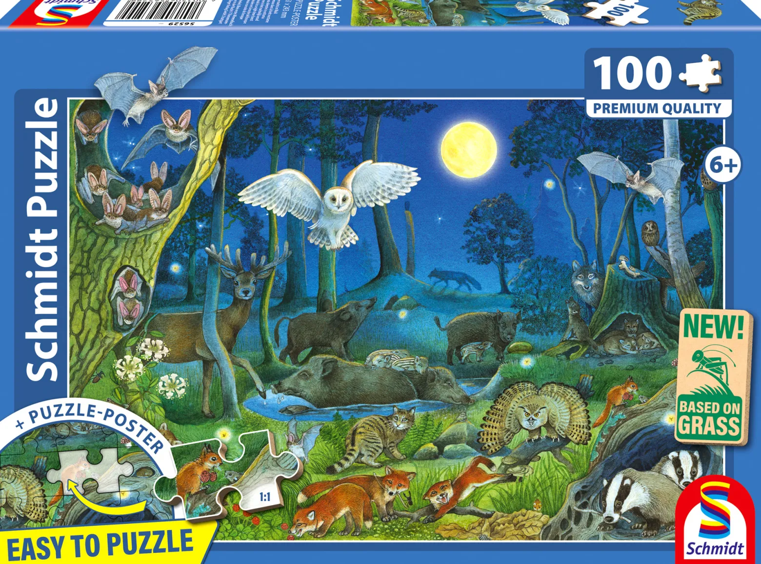 PQ Puzzle 100 el. Zwierzęta w lesie