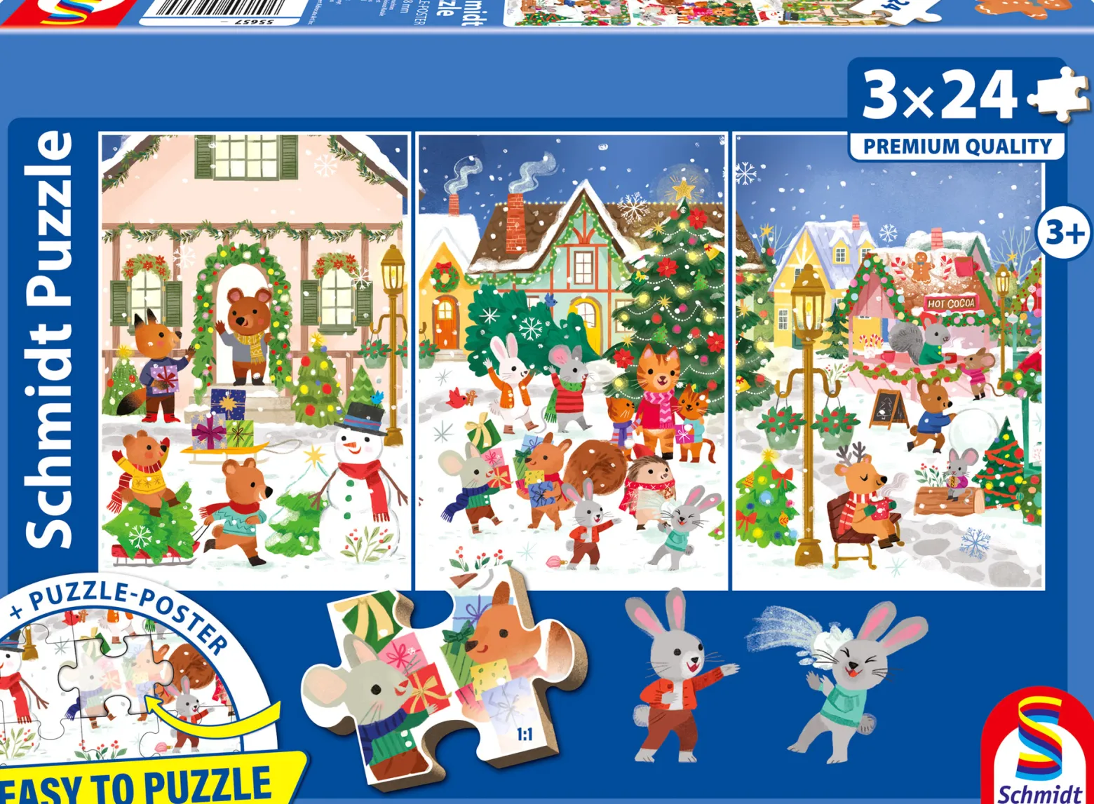 PQ Puzzle 3 x 24 el. Wesołych Świąt