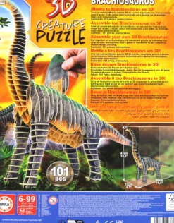 Puzzle 3D Dinozaury - Brachiozaur 101 el.