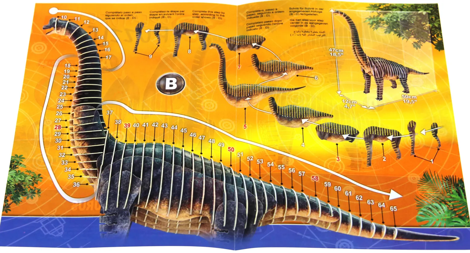Puzzle 3D Dinozaury - Brachiozaur 101 el.