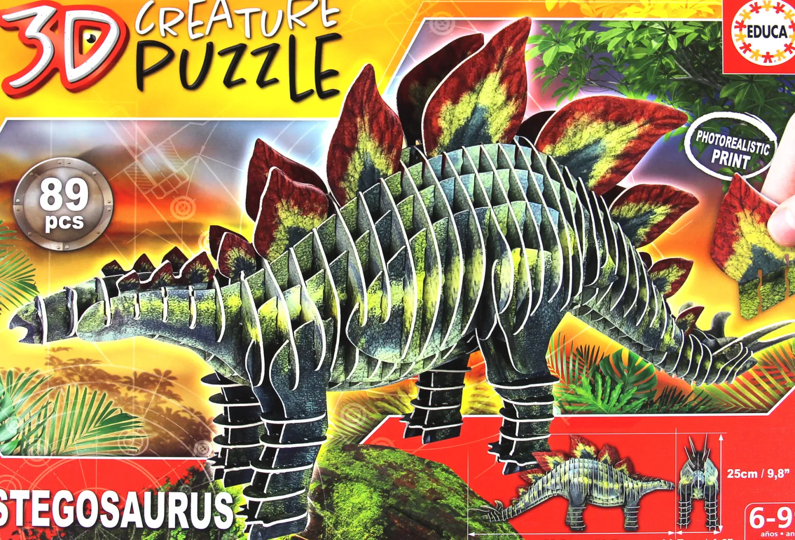 Puzzle 3D Dinozaury - Stegozaur 89 el.