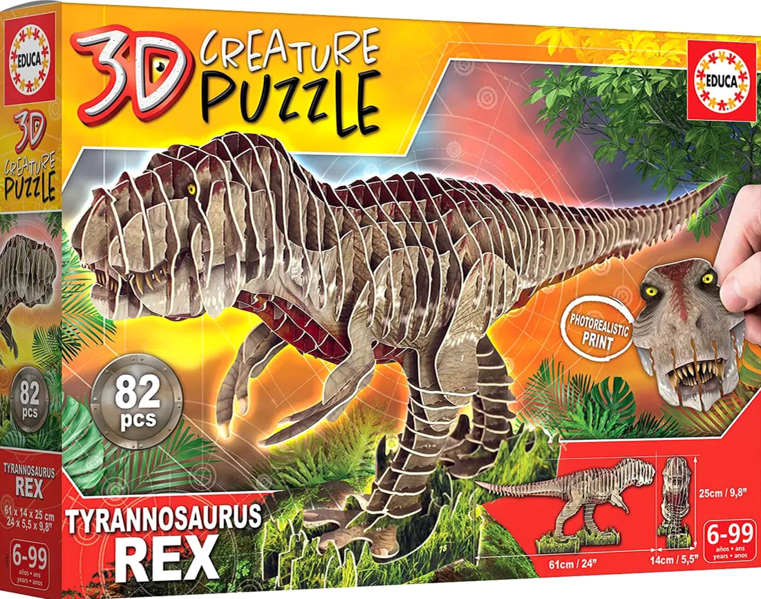 Puzzle 3D Dinozaury - Tyranozaur Rex 82 el.