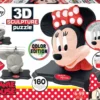 Puzzle 3D 160 el. Myszka Minnie (rzeźba do pomalowania)