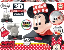 Puzzle 3D 160 el. Myszka Minnie (rzeźba do pomalowania)