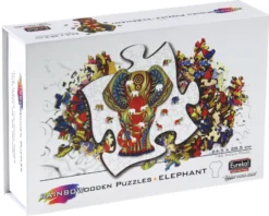 Puzzle drewniane / kolorowe 120 el. - Słoń