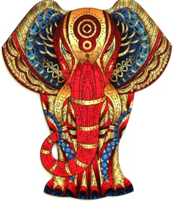 Puzzle drewniane / kolorowe 120 el. - Słoń