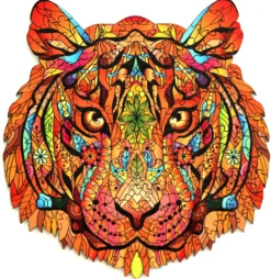 Puzzle drewniane / kolorowe 138 el. - Tygrys
