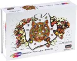 Puzzle drewniane / kolorowe 138 el. - Tygrys
