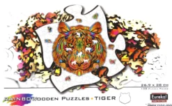 Puzzle drewniane / kolorowe 138 el. - Tygrys