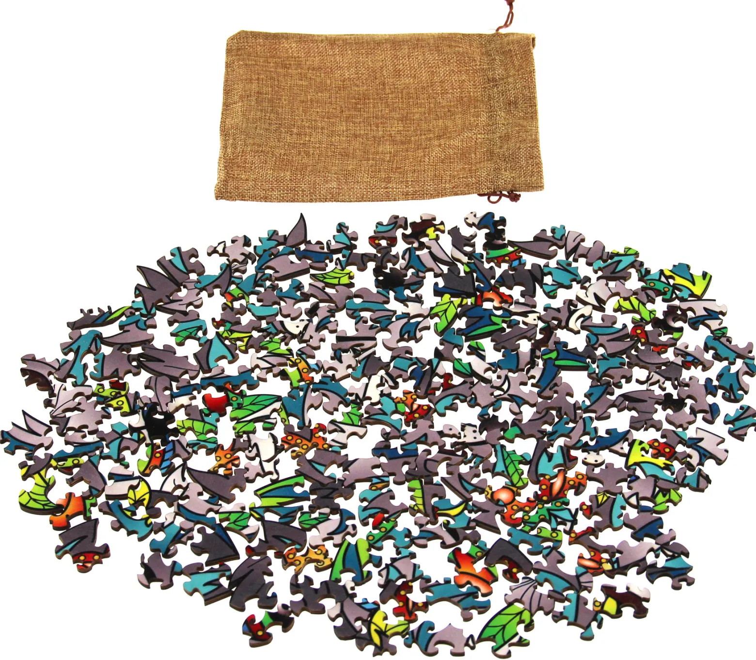 Puzzle drewniane / kolorowe 180 el. - Wilk