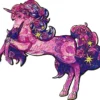 Puzzle drewniane / kolorowe 110 el. - Jednorożec
