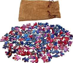 Puzzle drewniane / kolorowe 112 el. - Ryba (Bojownik wspaniały)