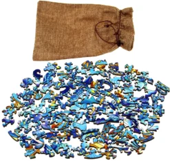 Puzzle drewniane / kolorowe 106 el. - Meduza