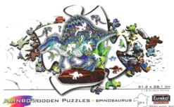 Puzzle drewniane / kolorowe 118 el. - Spinozaur
