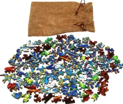 Puzzle drewniane / kolorowe 118 el. - Spinozaur