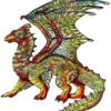 Puzzle drewniane / kolorowe 104 el. - Smok