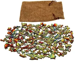 Puzzle drewniane / kolorowe 104 el. - Smok