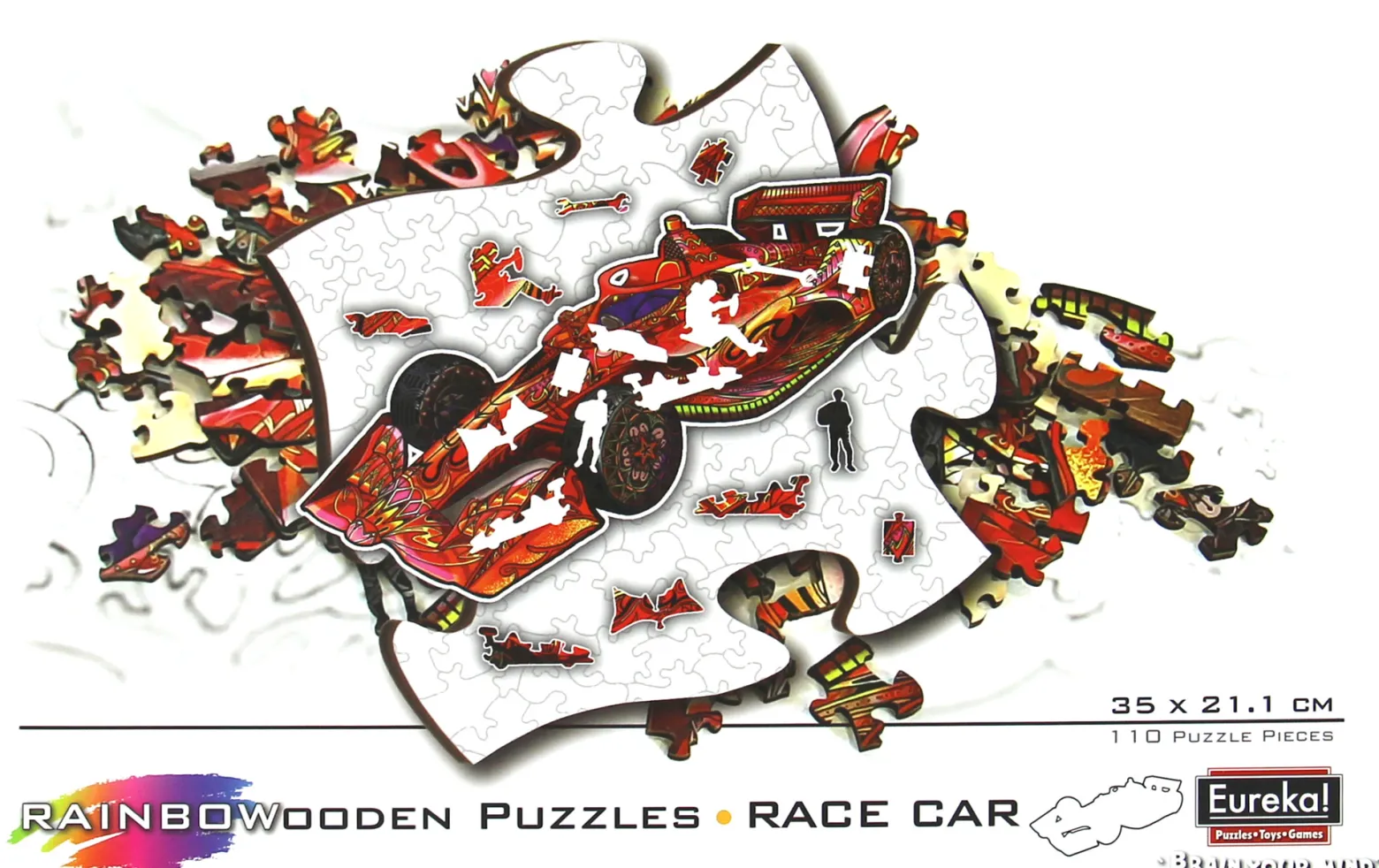 Puzzle drewniane / kolorowe 110 el. - Formuła 1
