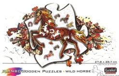 Puzzle drewniane / kolorowe 103 el. - Koń