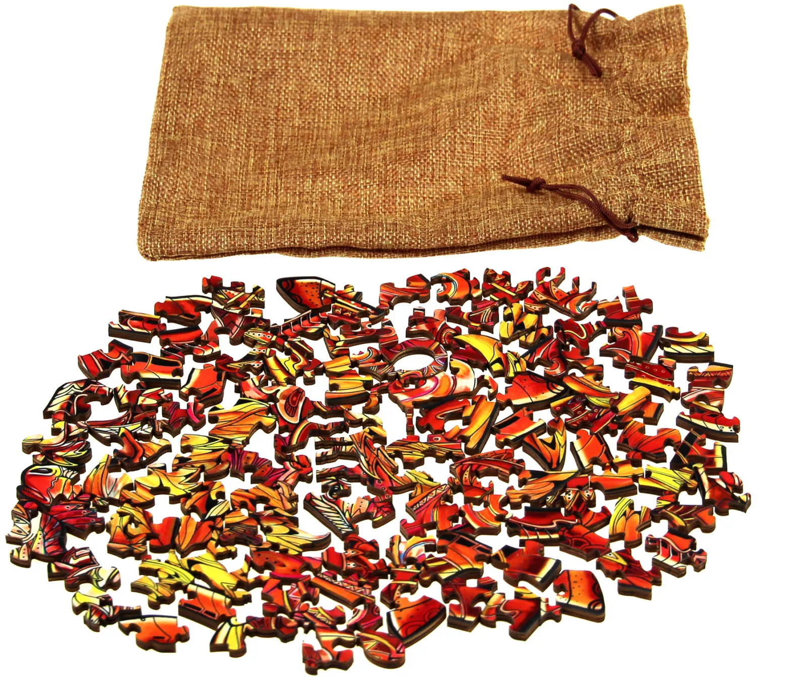 Puzzle drewniane / kolorowe 103 el. - Koń