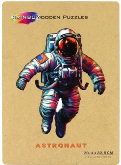 Puzzle drewniane / kolorowe 200 el - Astronauta