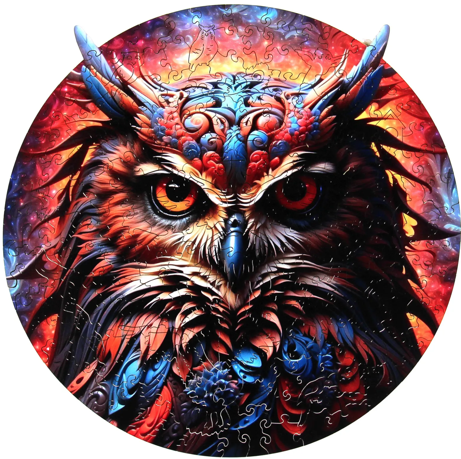 Puzzle drewniane / kolorowe 200 el. - Sowa 2