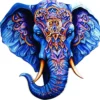 Puzzle drewniane / kolorowe 174 el. - Słoń