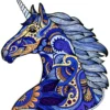 Puzzle drewniane / kolorowe 185 el. - Jednorożec