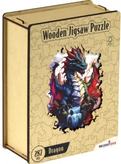 Puzzle drewniane / kolorowe 287 el. - Smok