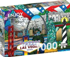 Puzzle 1000 el. Atrakcje turystyczne w USA