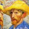Puzzle 1000 el. Autoportret w słomkowym kapeluszu, Vincent van Gogh