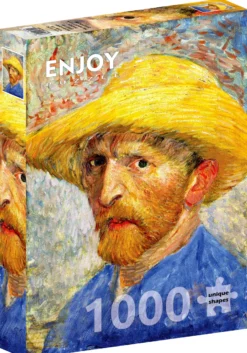 Puzzle 1000 el. Autoportret w słomkowym kapeluszu, Vincent van Gogh
