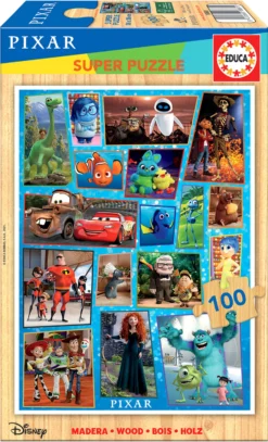 Puzzle 100 el. Bohaterowie bajek (Disney / Pixar) (drewniane)