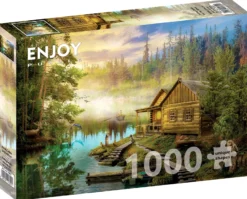 Puzzle 1000 el. Chatka nad jeziorem