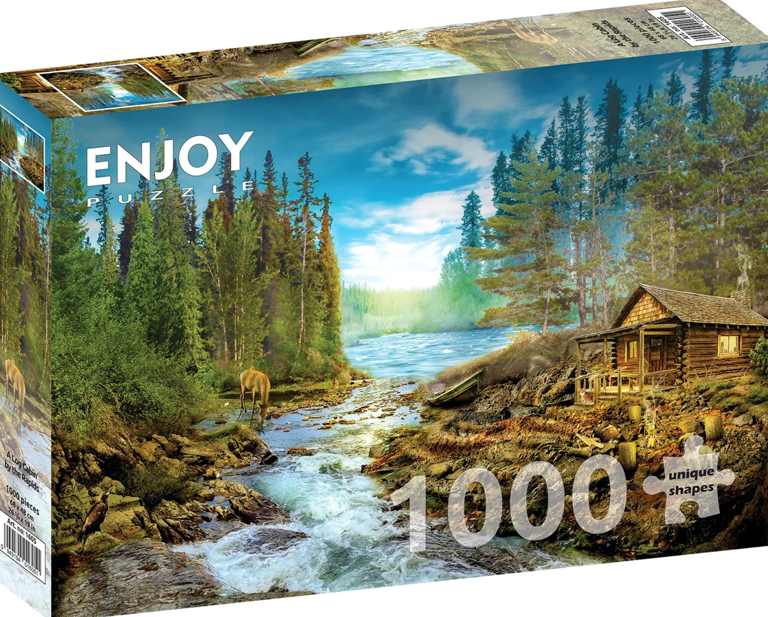 Puzzle 1000 el. Chatka nad rzeką