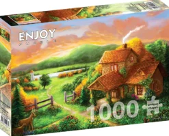 Puzzle 1000 el. Chatka o zmierzchu