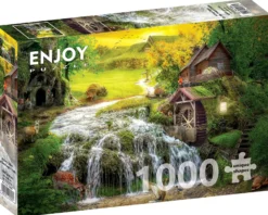 Puzzle 1000 el. Chatka z młynem wodnym
