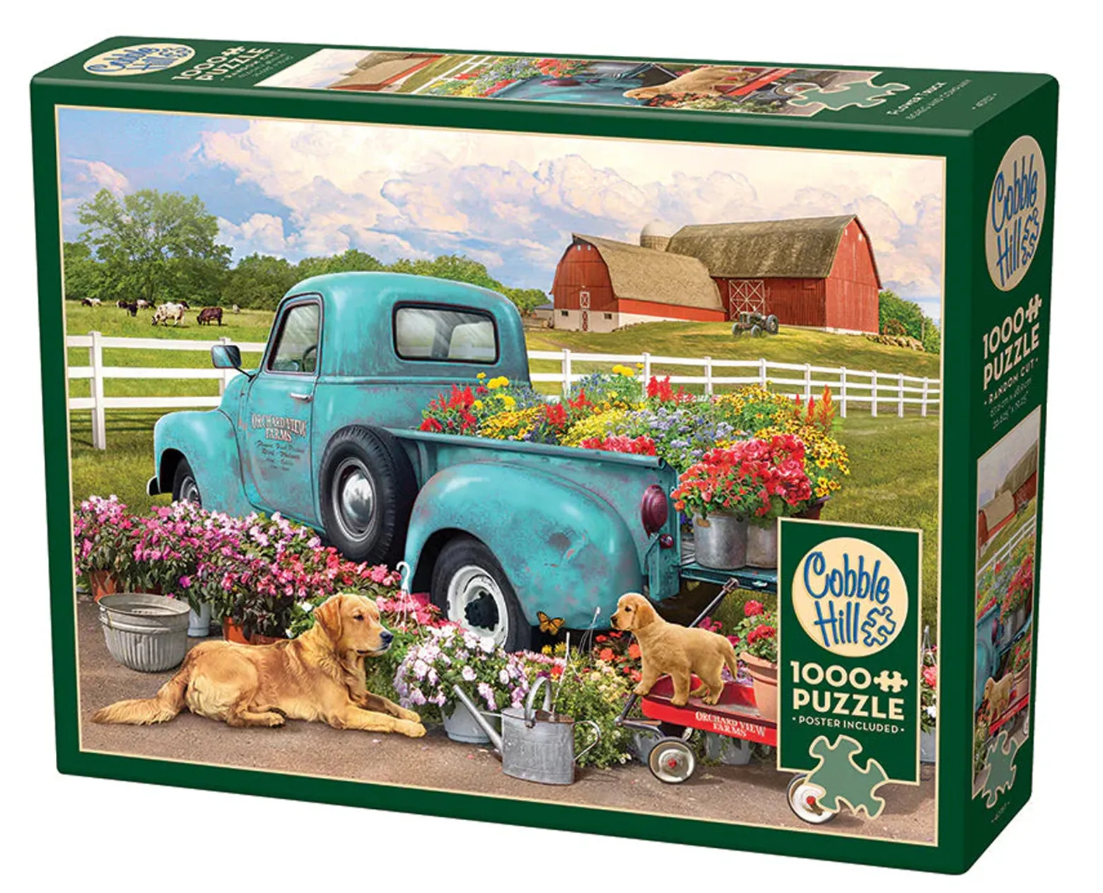 Puzzle 1000 el. Ciężarówka z kwiatami