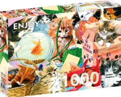 Puzzle 1000 el. Ciekawskie koty