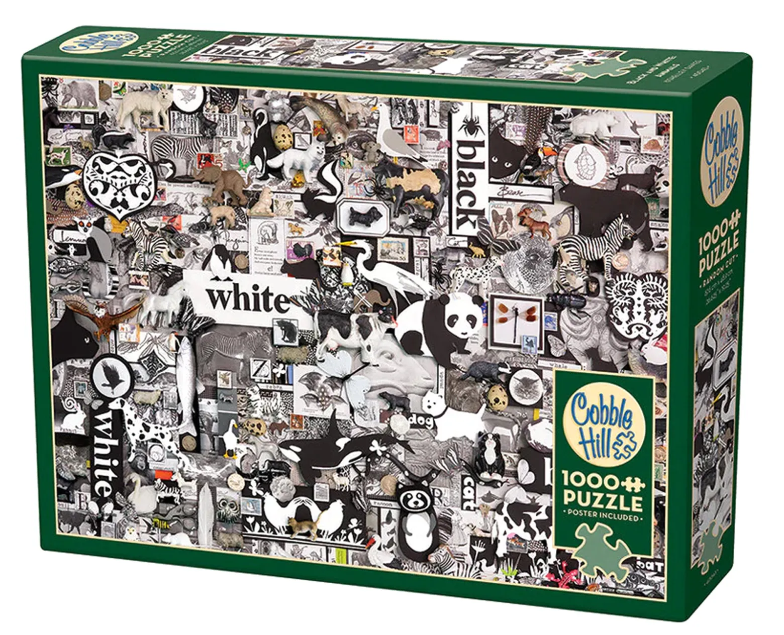 Puzzle 1000 el. Czarno-białe zwierzęta