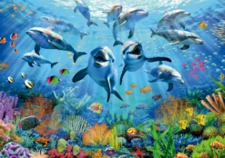Puzzle 500 el. Delfiny