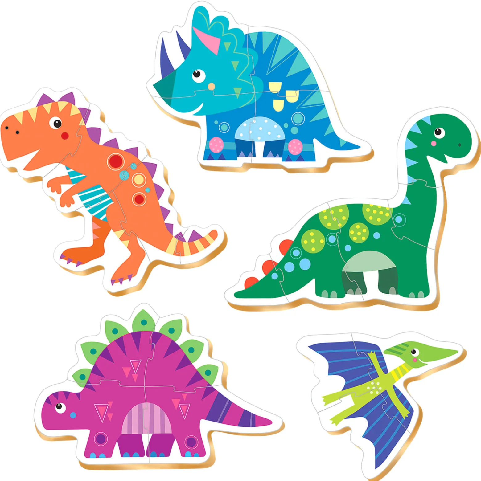 Puzzle 3-5 el. Dinozaury